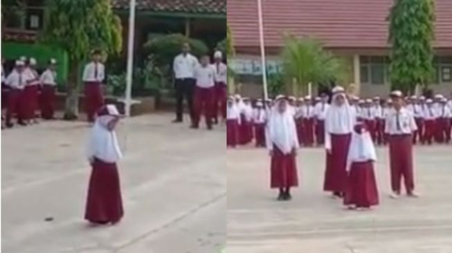 Keren Banget! Anak Kelas 1 SD Ini Terpilih Jadi Pemimpin Upacara di Sekolah