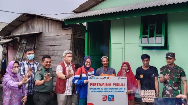 Pertamina Peduli Lakukan Bedah Rumah dan Intervensi Gizi Spesifik di Kota Medan dan Kabupaten Deli Serdang