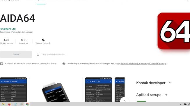  Aplikasi AIDA 64 [Play Store]