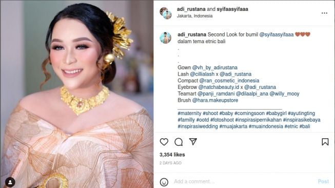 Syifa Adik Ayu Ting Ting maternity photoshoot tanpa hijab (Dok: IG @aliencophoto)