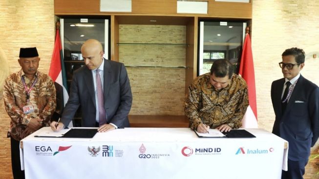 Inalum dan EGA Sepakat Kerja Sama Potensi Penggunaan Teknologi Alumunium Brownfield di Indonesia