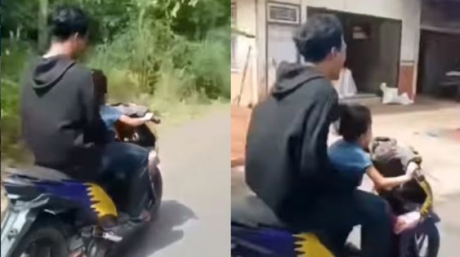 Video Pria Ajak Anak Perempuan Balapan hingga Gaspol Motor Sendiri, Netizen Geram: ODGJ Makin Banyak!