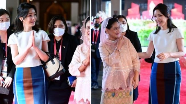 Sosok Ibu Negara Korea Selatan Saat Foto Bareng Iriana Jokowi Jadi Sorotan, Netizen: Perawatan Kulitnya Gak Ngadi Ngadi!