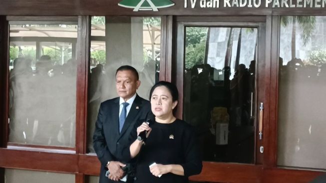 Ketua DPP PDIP, Puan Maharani angkat bicara soal SBY-Megawati satu meja di gala diner KTT G20 di Bali. (Suara.com/Bagaskara)