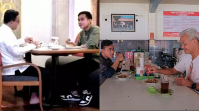 Usai Sarapan di Hotel Bareng Anies, Gibran Gantian Pamer Makan di Warung Sama Ganjar: Memang Lebih Enak...