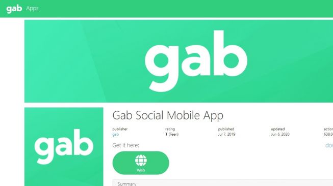 Media sosial gab. [Gab]