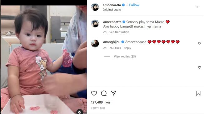 Baby Ameena Lakukan Latihan Sensory Play Bareng Aurel Hermansyah, Manfaatnya Emang Apa Aja?