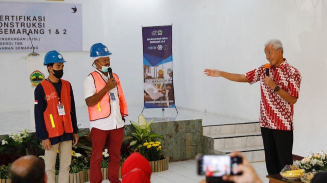 Tingkatkan Kualitas Infrastruktur, Ganjar Buka Pelatihan Sertifikasi Tenaga Kerja Konstruksi