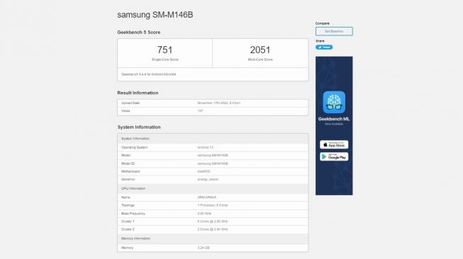 Prosesor Samsung Galaxy A14 5G dan Galaxy M14 5G Muncul di Ilustrasi