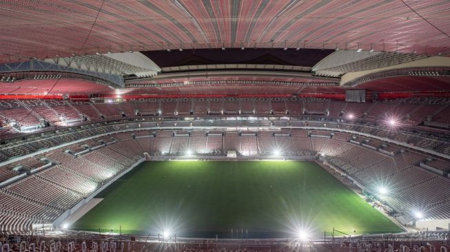 Lebih mengenal Stadion Al Bayt di Al Khor, venue Opening Ceremony Piala Dunia 2022 Qatar. [AFP]