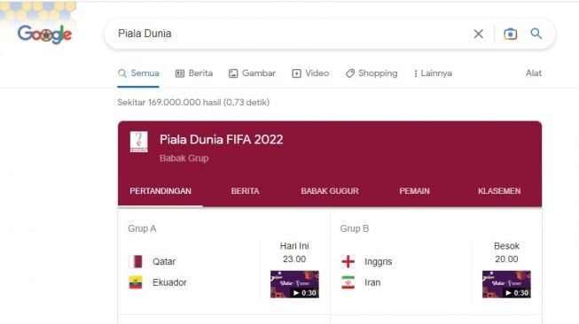 Google Doodle Hari Pembukaan Piala Dunia 2022. [Google]