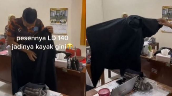 'Cosplay Malaikat Maut', Baju Ukuran Lingkar Dada 140 Ini Bentukannya Bikin Ngakak