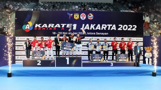 Indonesia Sabet 3 Medali Emas di Kejuaraan Karate Internasional WKF Series A 2022
