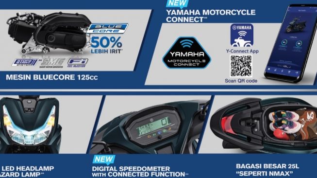 Berbagai fitur seru Yamaha Freego 125 Connected, termasuk bagasi luas atau lapang [PT YIMM].