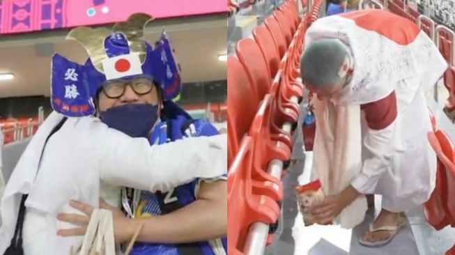 Fans Jepang Pungut Sampah di Stadion Al Bayt Piala Dunia 2022 Qatar: Ini Normal, Bagian dari Budaya Sepak Bola