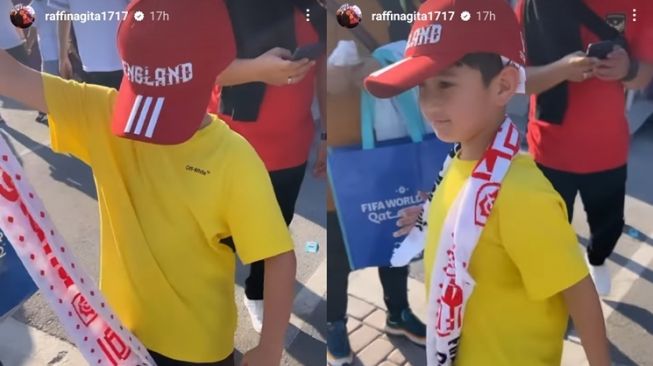 Momen Raffi Ahmad dan Rafathar Nonton Piala Dunia 2022 (instagram/@raffinagita1717)