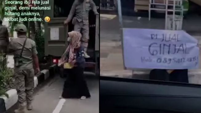 Heboh Ibu Jual Ginjal di Pinggir Jalan Buat Lunasi Utang Pinjol Anaknya, Netizen Murka: Emang Anak Laknat!