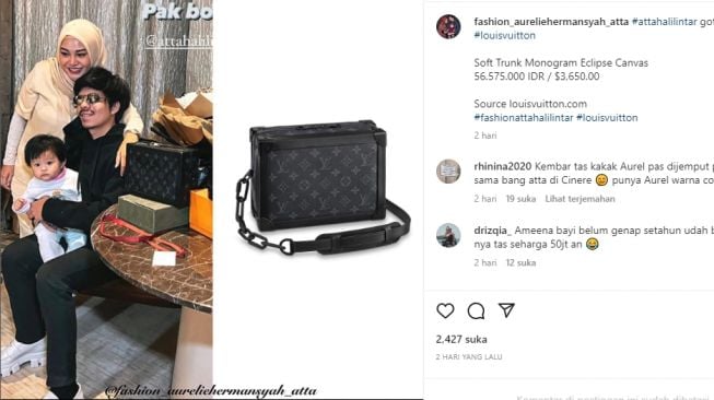 Kado Ulang Tahun Atta Halilintar (Instagram/fashion_aureliehermansyah_atta)