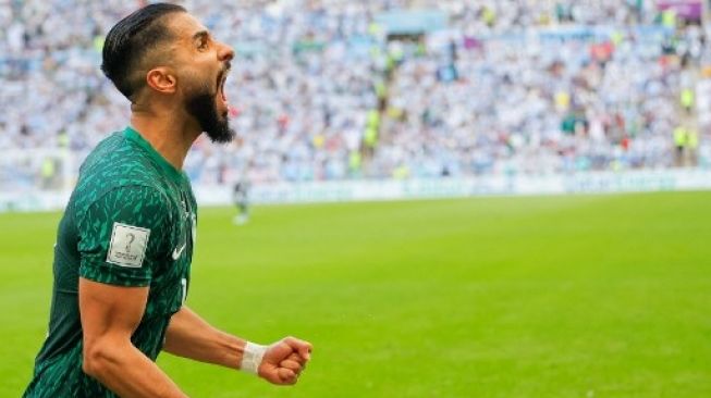 Pemain Arab Saudi Saleh Al-Shehri (AFP)