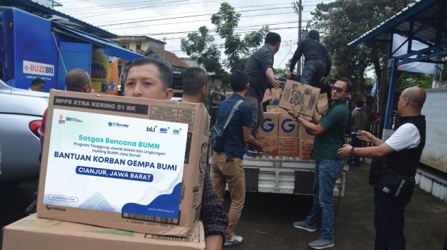 Ikuti Instruksi Erick Thohir, Surveyor Indonesia Salurkan Bantuan untuk Korban Gempa Cianjur