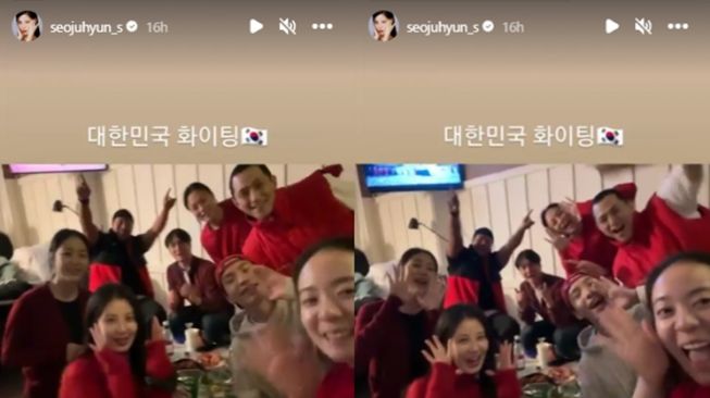 Artis Korea Dukung Timnas di Piala Dunia 2022 (instagram/@seojuhyun_s)