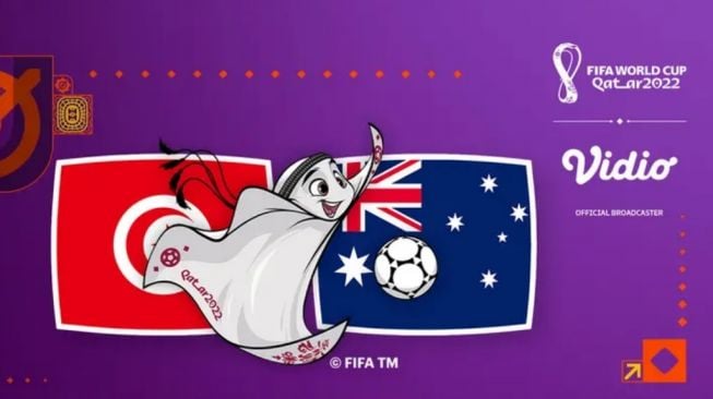 Pertandingan Tunisia vs Australia di Piala Dunia 2022 yang bisa ditonton di Vidio. (vidio.com)