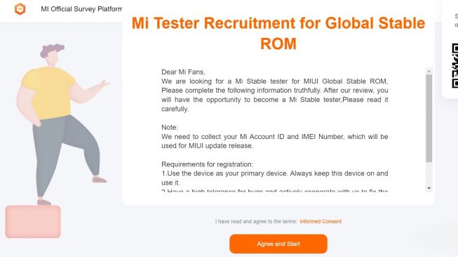 Situs Program Tester Mi Pilot Xiaomi MIUI 13. (screenshot)