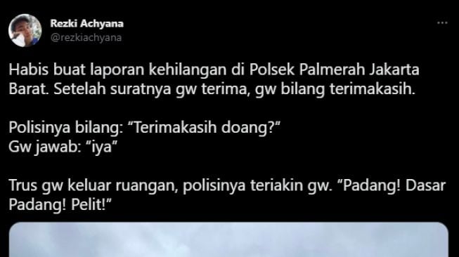 Heboh Polisi Teriaki Warga 'Padang Pelit' Gegara Tak Diberi Duit Capek usai Terima Laporan