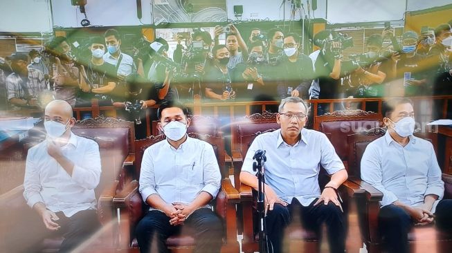 Empat terdakwa perkara obstruction of justice jadi saksi di sidang kasus pembunuhan berencana Brigadir J. (Suara.com/Rakha)