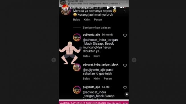 Indra Tarigan ancam injak leher sahabat Nikita Mirzani. [Instagram]