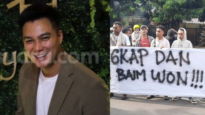 Kurang Huruf G, Spanduk yang Dibawa Pendemo Baim Wong Bikin Salfok