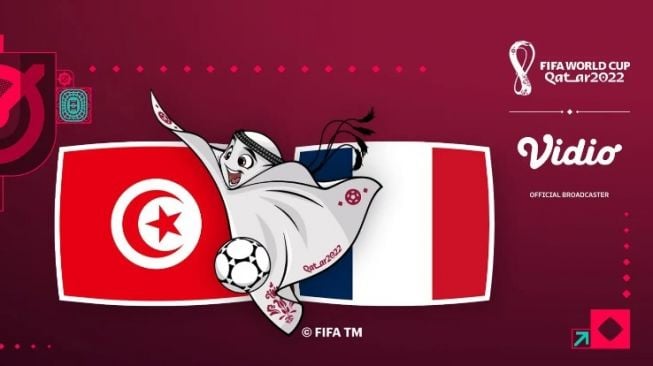 Nonton Tunisia vs Prancis di Vidio. (vidio.com)