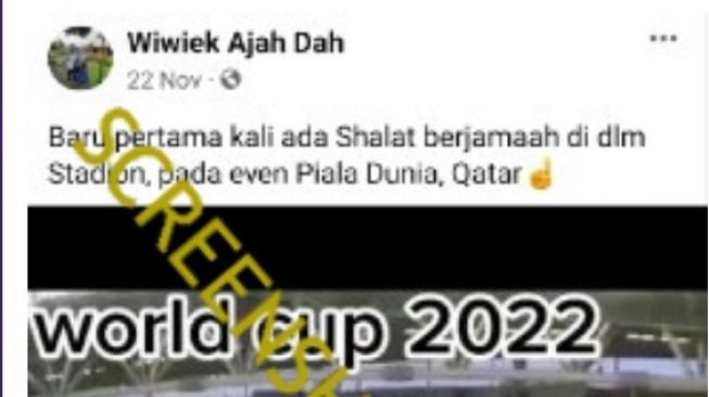 CEK FAKTA: Video Sholat Berjamaah di Dalam Stadion saat Piala Dunia 2022 Qatar, Benarkah?