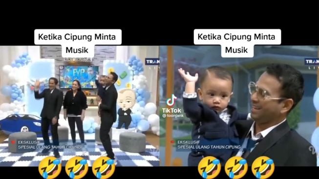 Tampil di Acara TV, Gemasnya Rayyanza Cipung Angkat Tangan ke Atas Minta Musik: Kecil-kecil Doyan Party