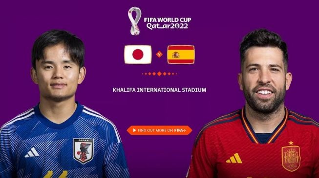 Nonton Jepang vs Spanyol di Vidio. (vidio.com)