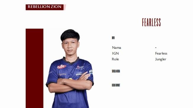 Profil Fearless, Mantan Pemain Rebellion Zion yang Dipecat Karena Lakukan Pelecehan Seksual