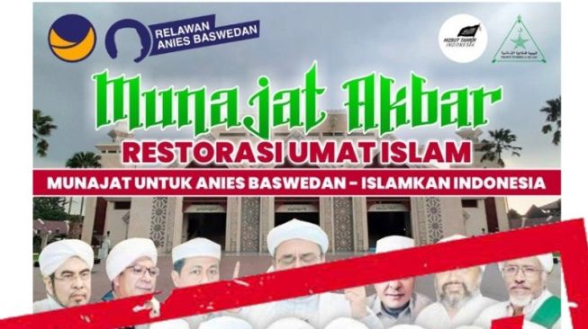 Nasdem Geram usai Muncul Selebaran 'Munajat Akbar Restorasi Umat' dengan Foto Anies dan Logo Partai