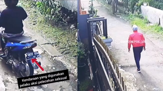 Terekam CCTV Remas Dada Wanita Berhijab, Netizen Geram ke Pelaku: Iket di Tiang, Otongnya Olesin Balsem