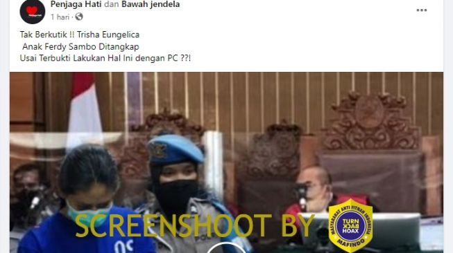 CEK FAKTA: Anak Perempuan Ferdy Sambo Ditangkap Polisi Gegara Putri Candrawathi, Benarkah?