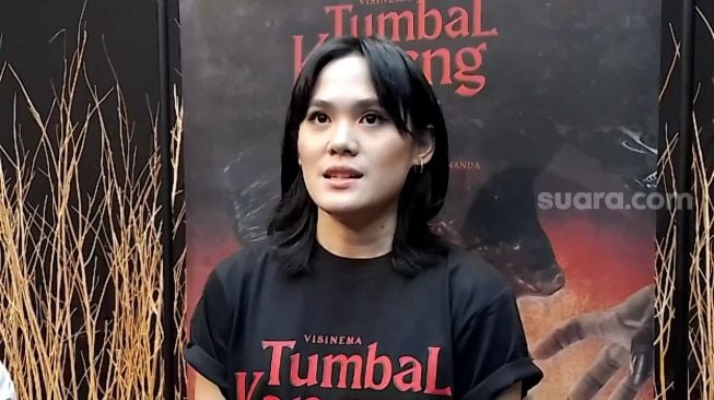 Sheryl Sheinafia, salah satu pemain film Tumbal Kanjeng Iblis [Suara.com/Rena Pangesti] 