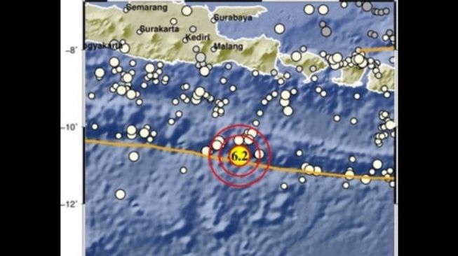 Penjelasan BMKG tentang Gempa M 6,2 di Selatan Jawa Timur