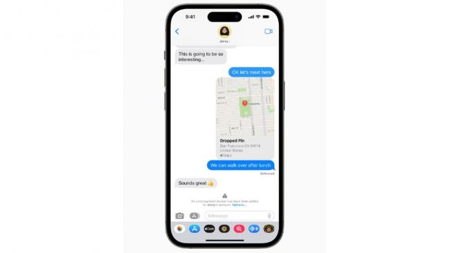 Fitur baru iMessage, Verifikasi Kunci Kontak iMessage. [Apple] 