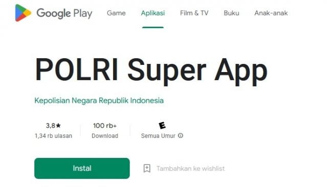 Polri Super App [screenshot Google Play Store].