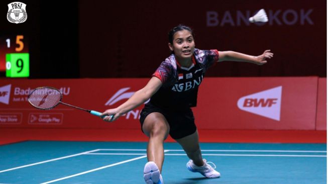 Gregoria Mariska Tunjung, tunggal putri Indonesia berlaga di World Tour Finals 2022, Bangkok (Dok.PBSI/Twitter @INABadminton)