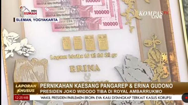 Suasana pernikahan Kaesang Pangarep  dan Erina Gudono [YouTube: Kompas TV]