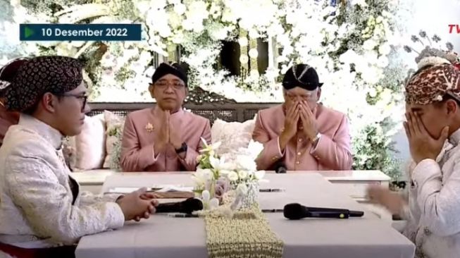 Kaesang Pangarep usai jalani ijab kabul pernikahan [Youtube/Kompas TV]