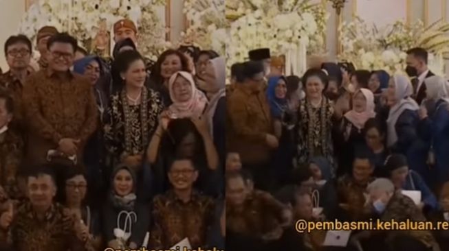 Manten Kalah Saing! Kaesang-Erina sampai Jokowi 'Tenggelam' saat Iriana Diajak Foto Bareng Para Bestie