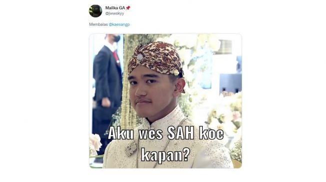 Meme Kaesang. (screenshot)