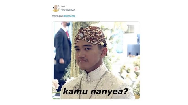 Meme Kaesang. (screenshot)