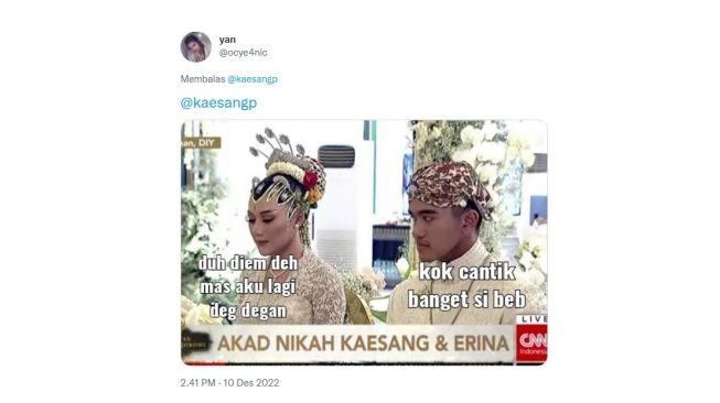 Meme Kaesang. (screenshot)